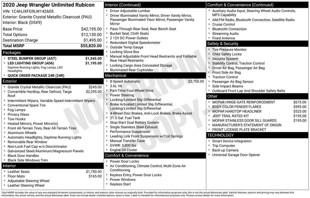 2020 Jeep Wrangler Unlimited Rubicon