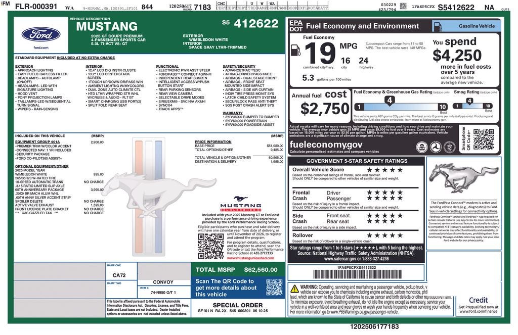 2025 Ford Mustang GT Premium