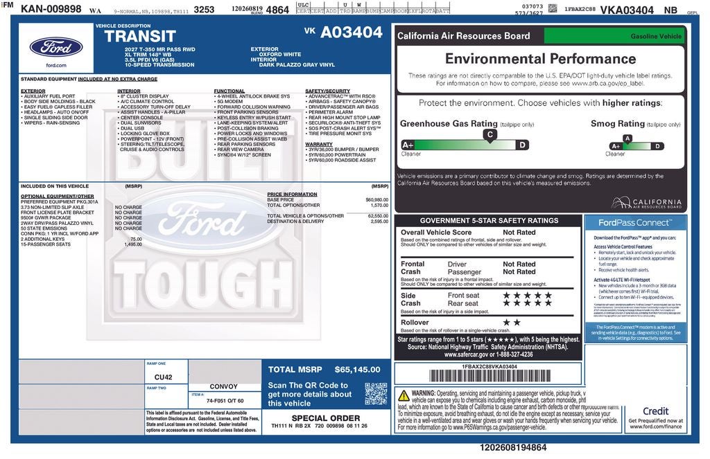 2027 Ford Transit-350 XL