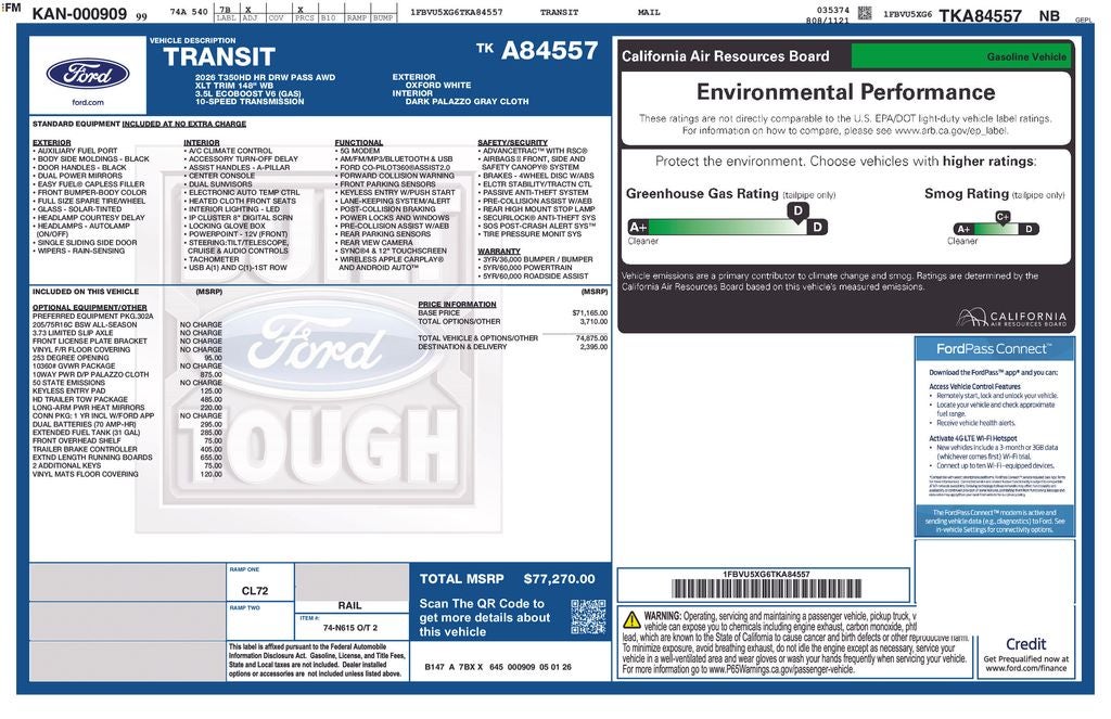 2026 Ford Transit-350 XLT