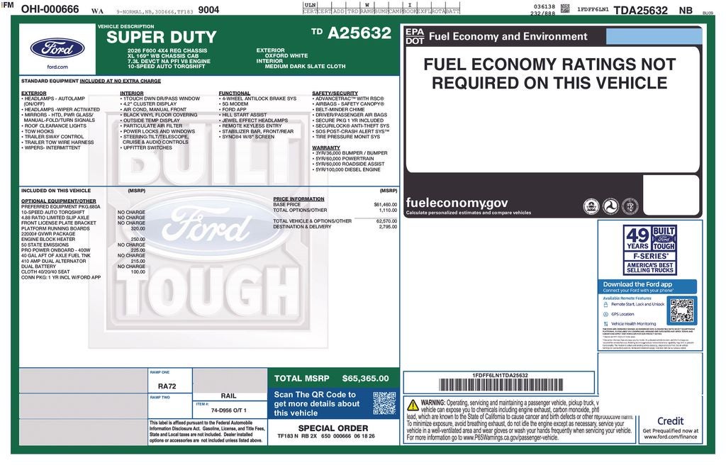 2026 Ford F-600SD XL