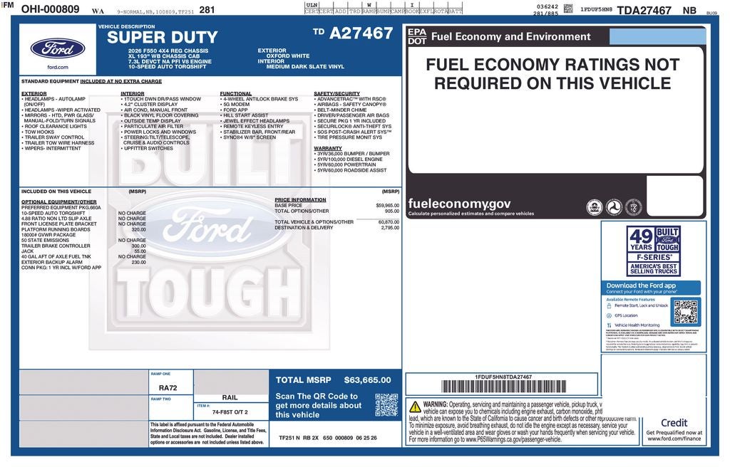 2026 Ford F-550SD XL DRW