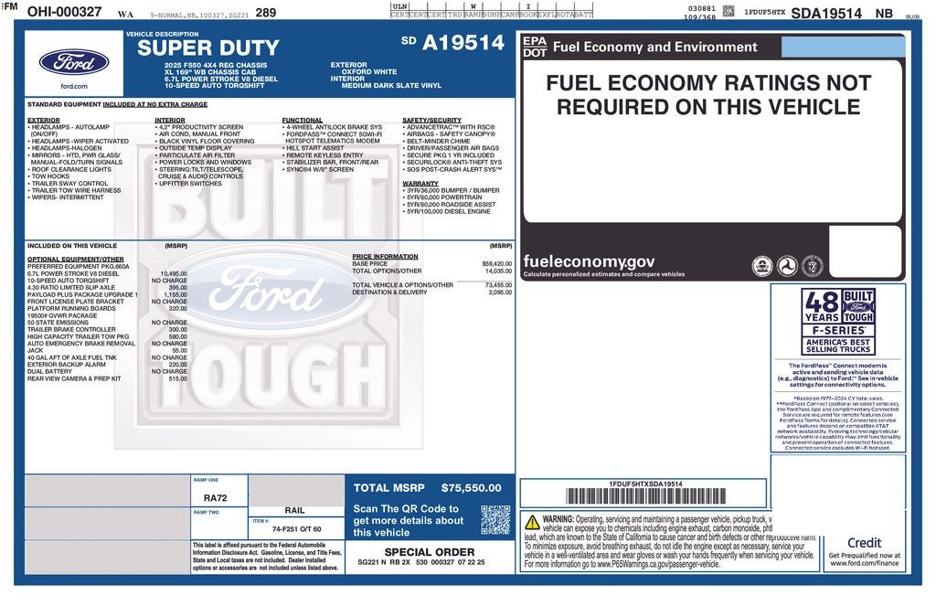 2025 Ford F-550SD XL DRW