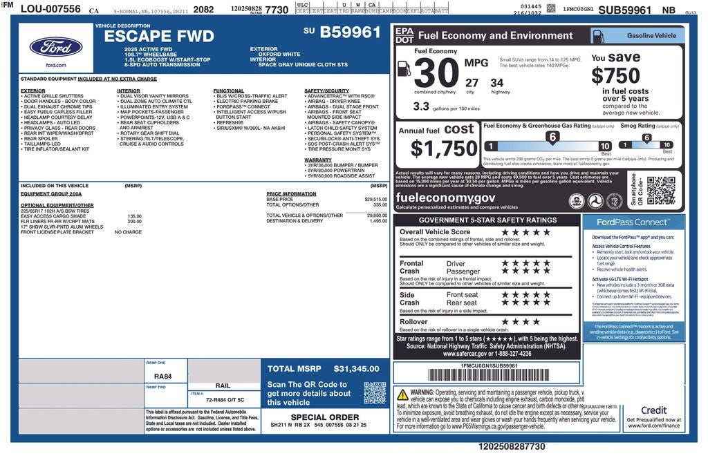 2025 Ford Escape Active