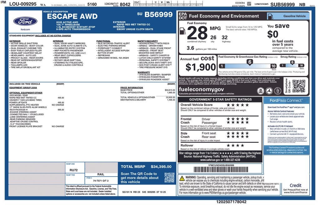 2025 Ford Escape Active