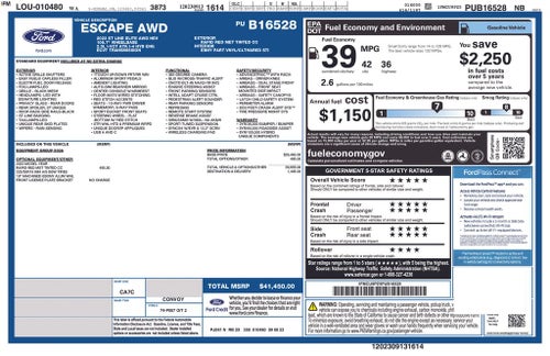 2023 Ford Escape Hybrid ST-Line Elite