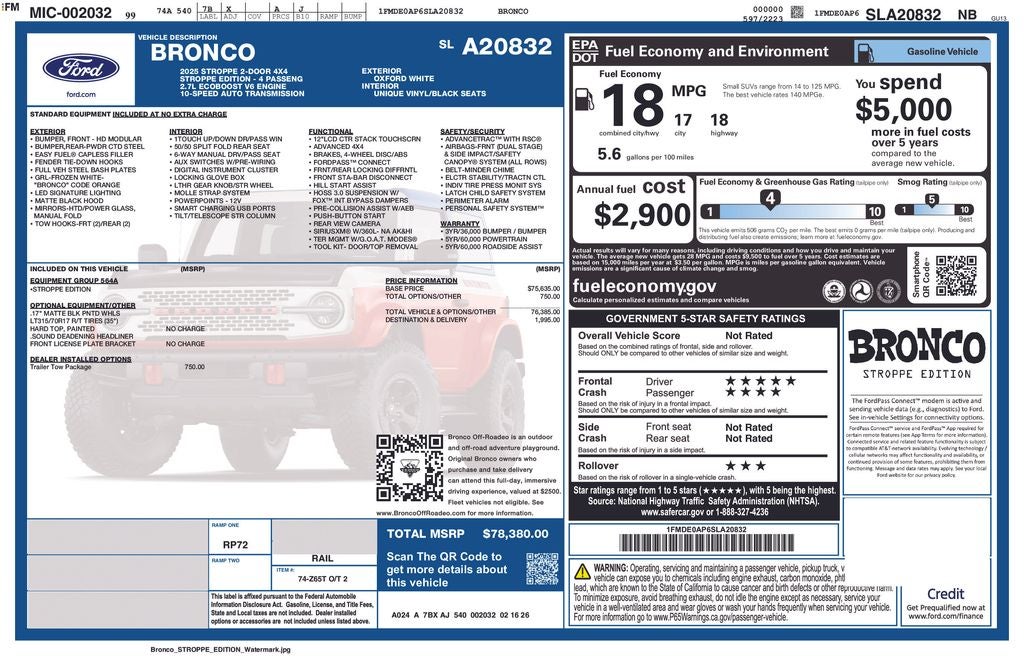 2025 Ford Bronco Stroppe Edition