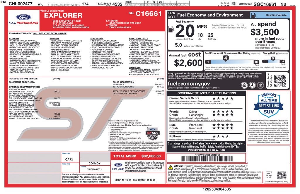2025 Ford Explorer ST