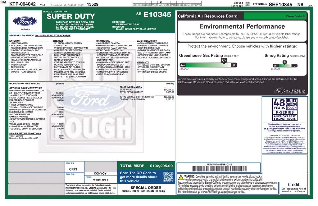 2025 Ford F-450SD Platinum DRW