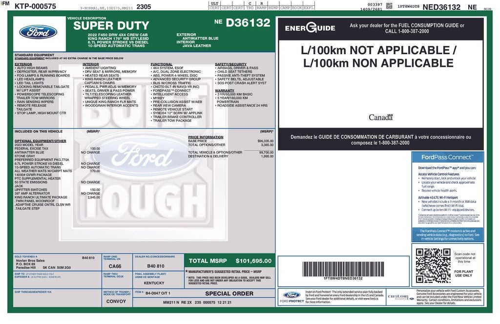 2022 Ford F-450SD King Ranch DRW