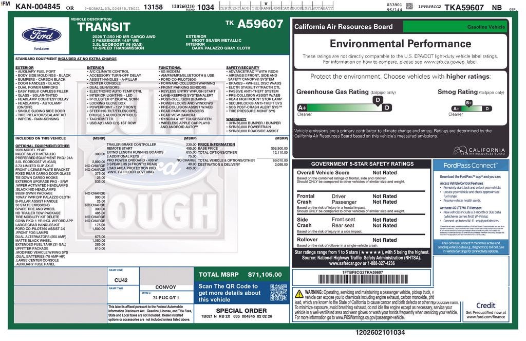2026 Ford Transit-350 HD MR Cargo AWD
