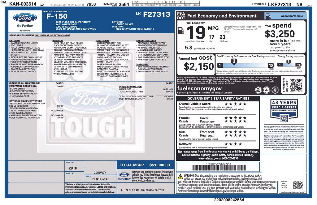 2020 Ford F-150 Lariat