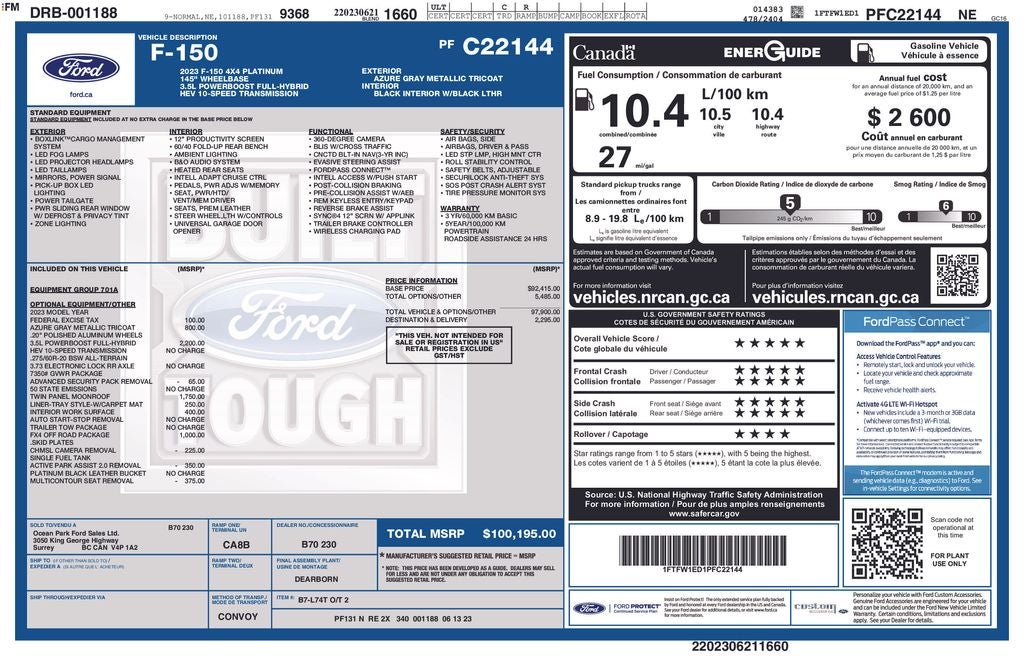 2023 Ford F-150 Platinum