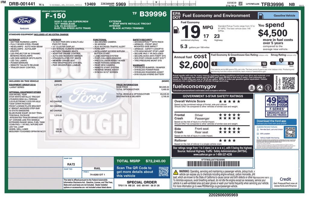 2026 Ford F-150 Lariat