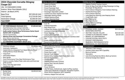 2024 Chevrolet Corvette Stingray 2LT