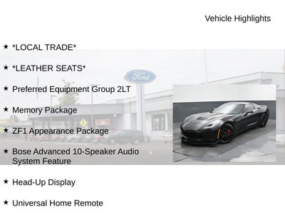 2015 Chevrolet Corvette Stingray 2LT