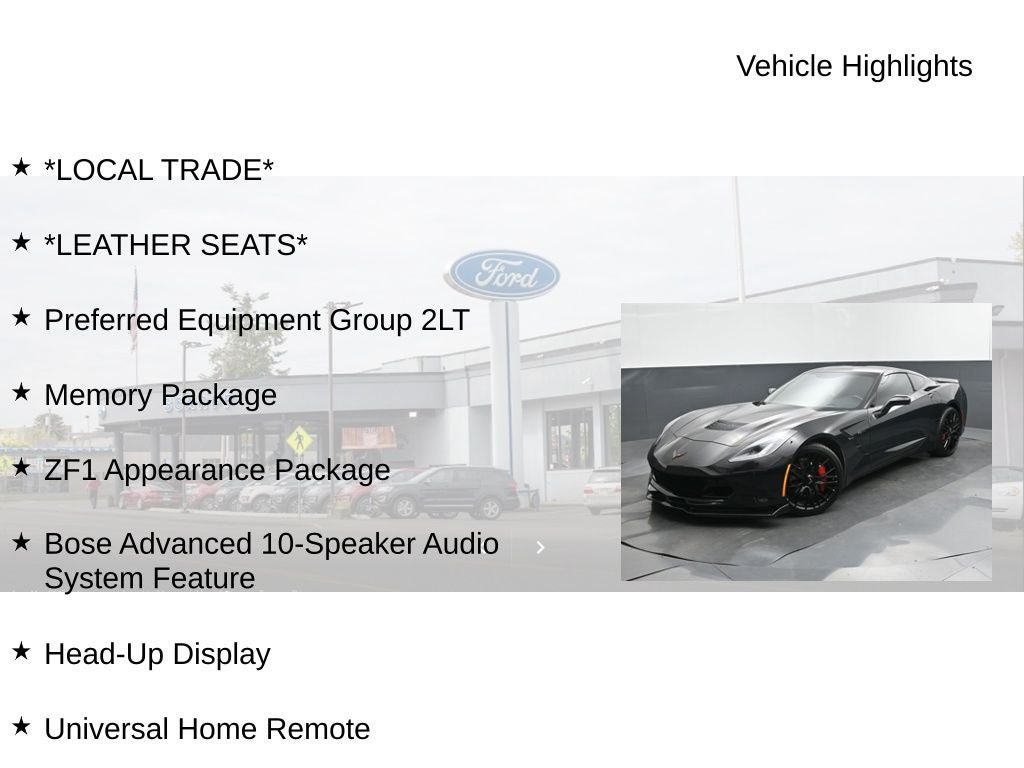 2015 Chevrolet Corvette Stingray 2LT