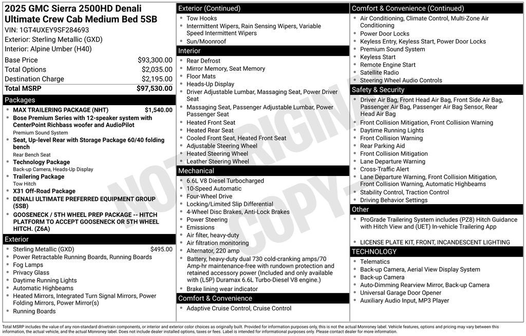 2025 GMC Sierra 2500HD Denali Ultimate