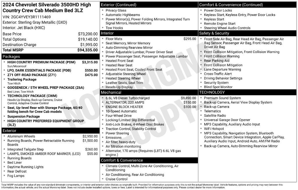 2024 Chevrolet Silverado 3500HD High Country