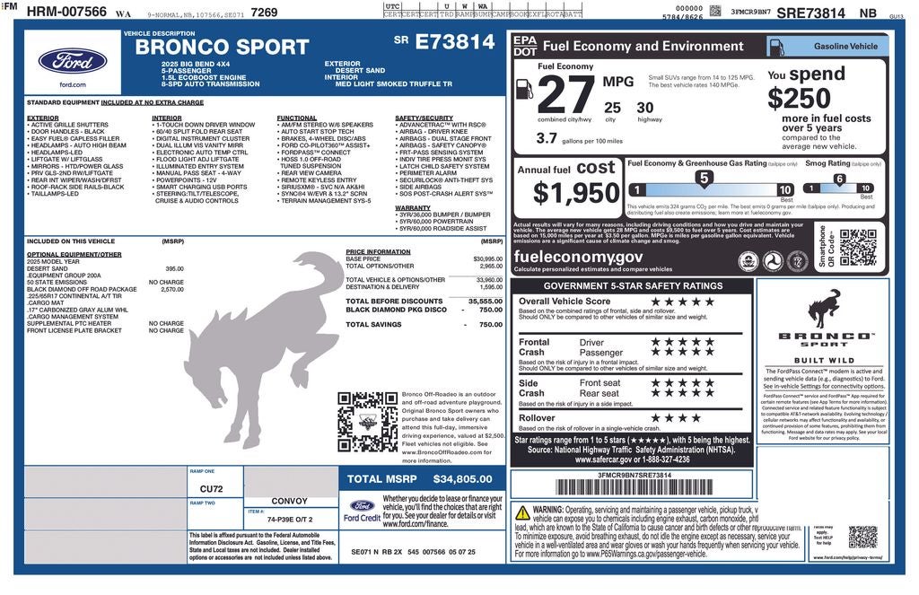 2025 Ford Bronco Sport Big Bend