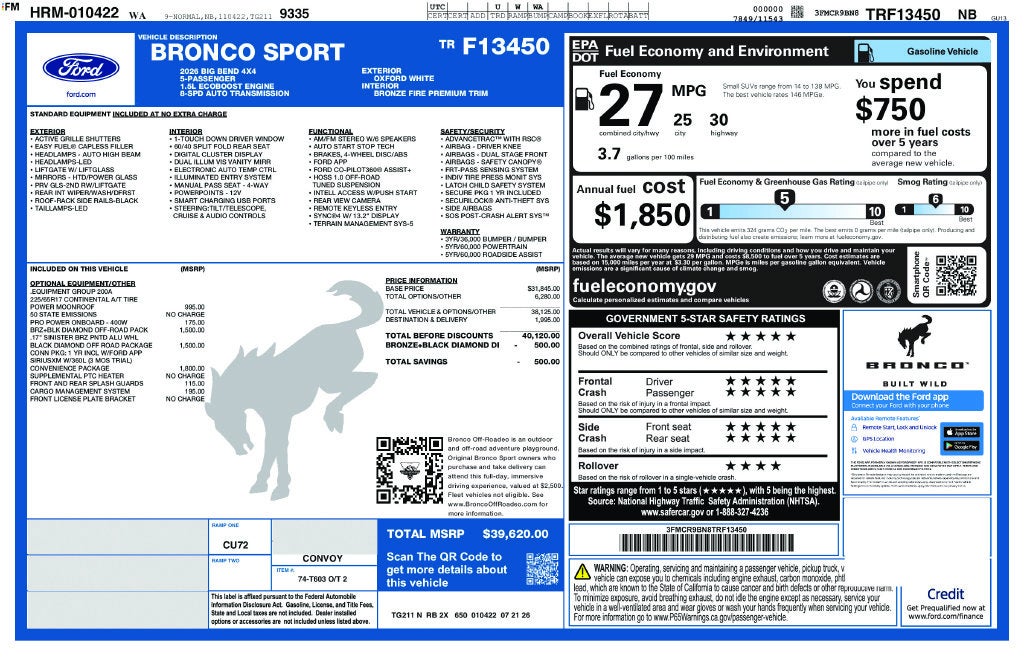 2026 Ford Bronco Sport Big Bend