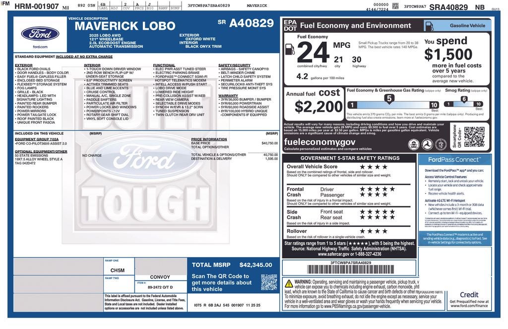 2025 Ford Maverick Lobo High