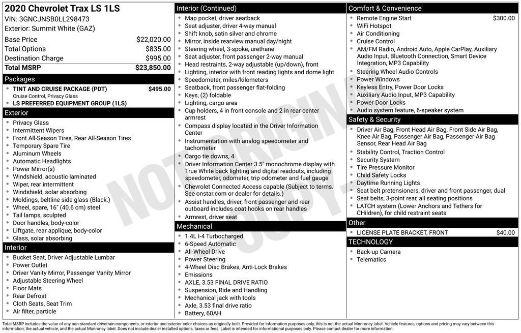2020 Chevrolet Trax LS