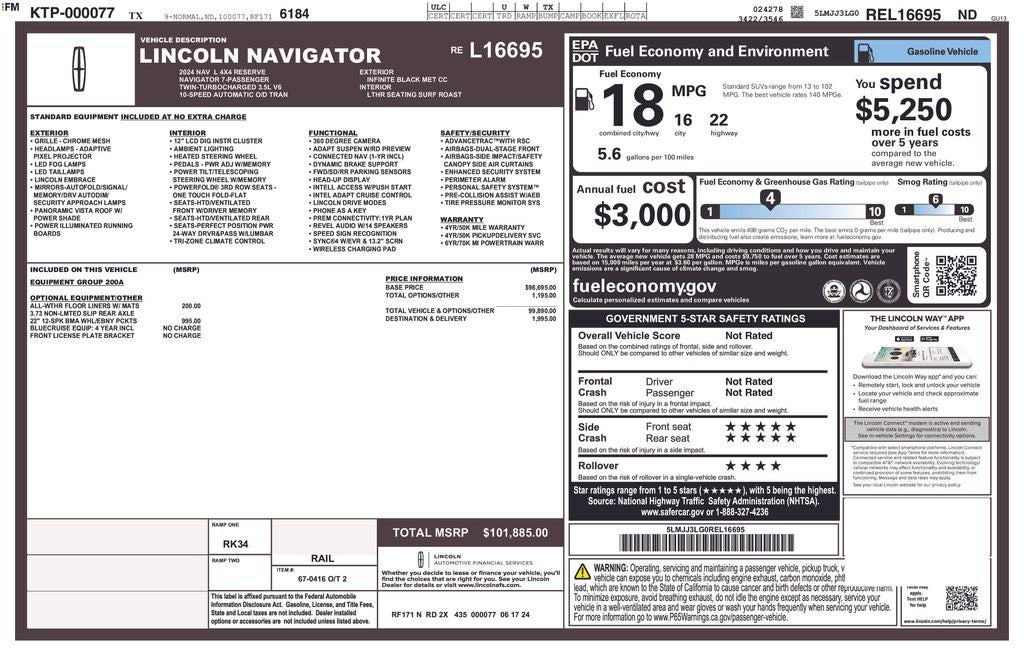 2024 Lincoln Navigator L Reserve