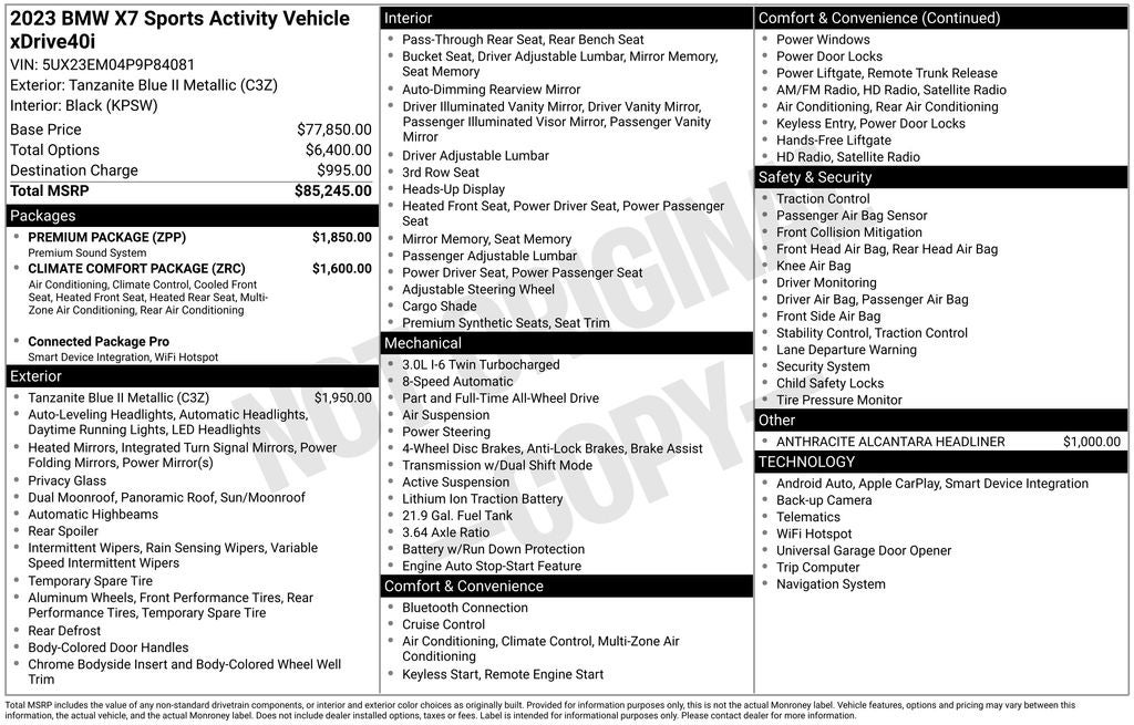 2023 BMW X7 xDrive40i