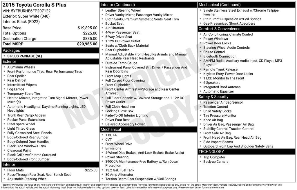 2015 Toyota Corolla L