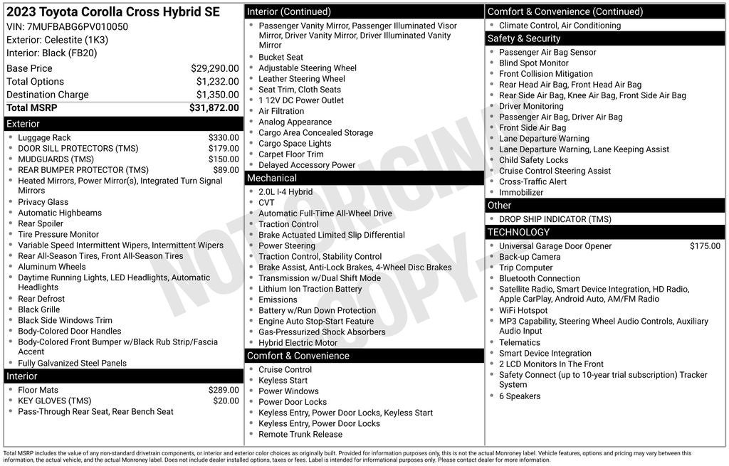2023 Toyota Corolla Cross Hybrid SE