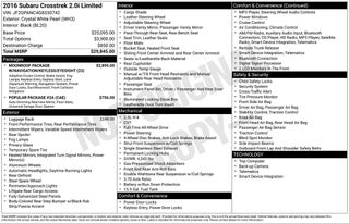 2016 Subaru Crosstrek 2.0i Limited