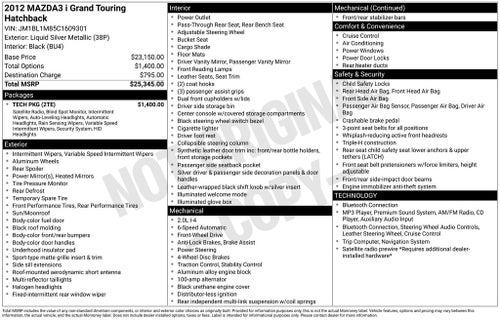 2012 Mazda Mazda3 i Grand Touring