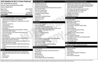 2025 Mazda Mazda CX-90 3.3 Turbo Preferred
