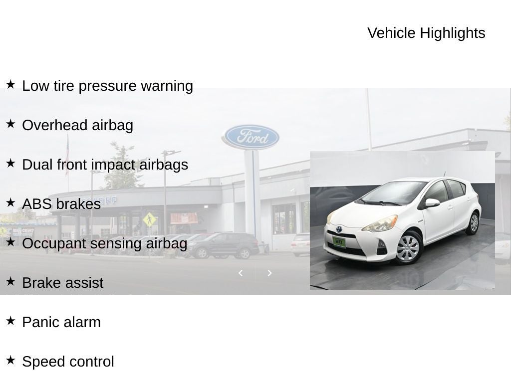 2013 Toyota Prius c Two