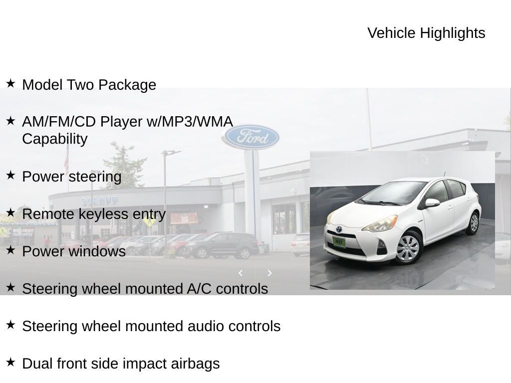 2013 Toyota Prius c Two