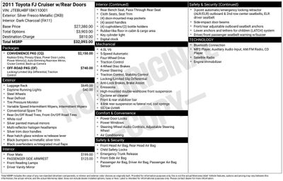 2011 Toyota FJ Cruiser Base