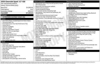 2020 Chevrolet Spark 1LT