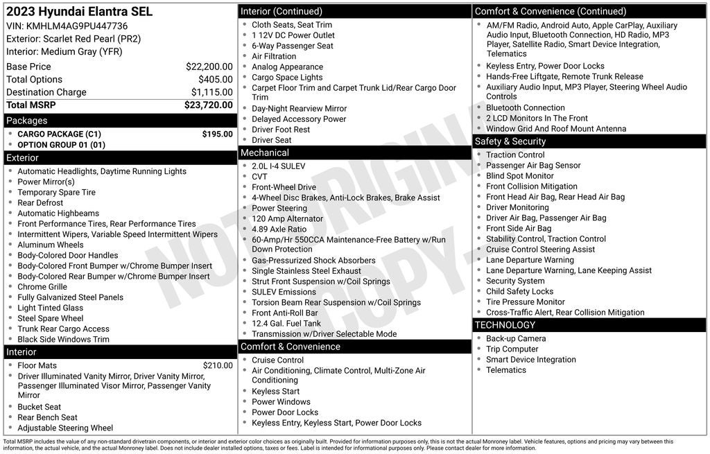 2023 Hyundai Elantra SEL