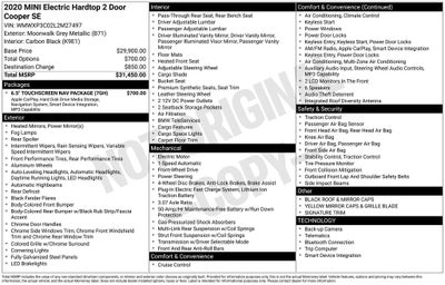 2020 MINI Cooper SE Electric Signature