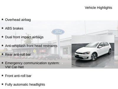 2016 Volkswagen e-Golf SE