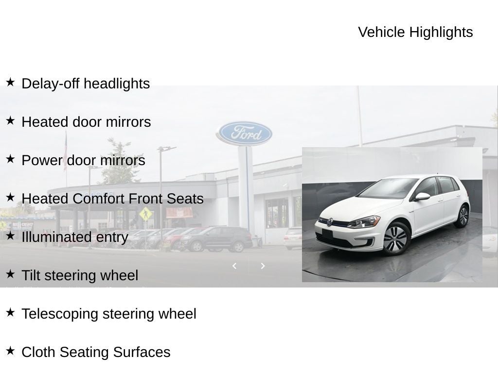 2016 Volkswagen e-Golf SE