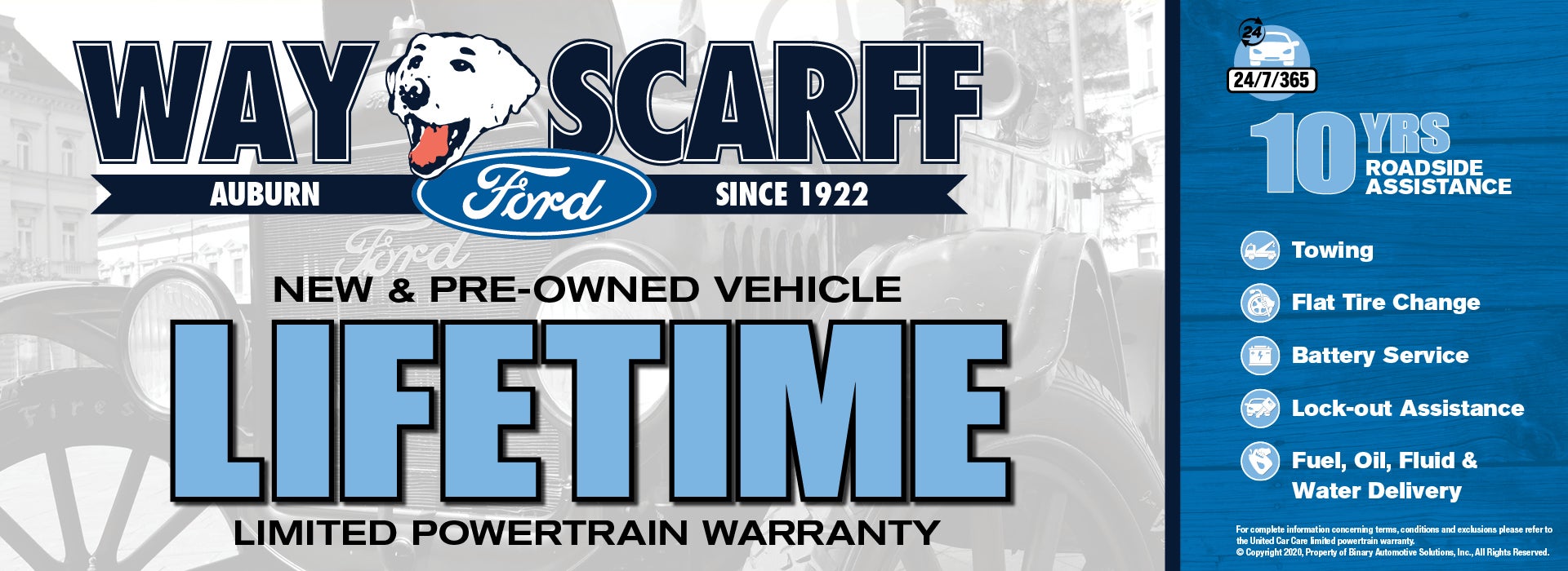 Lifetime warranty at Way Scarff Ford Auburn in Auburn WA