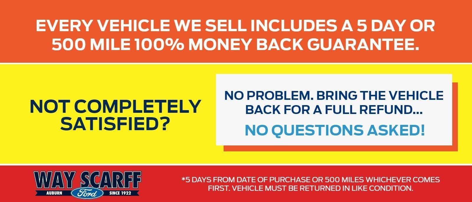 Money back guarantee at Way Scarff Ford Auburn in Auburn WA